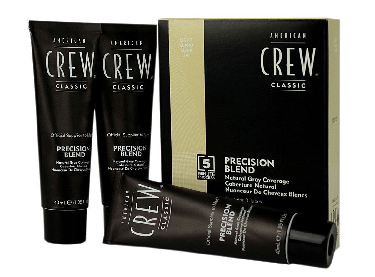 American Crew, Precision Blend, Vopsea de păr semi-permanentă, 7-8 Light, 3x, 40 ml