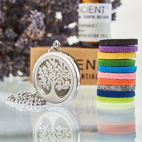 Colier Bijuterie pentru Aromaterapie – Copacul Vieții 30mm