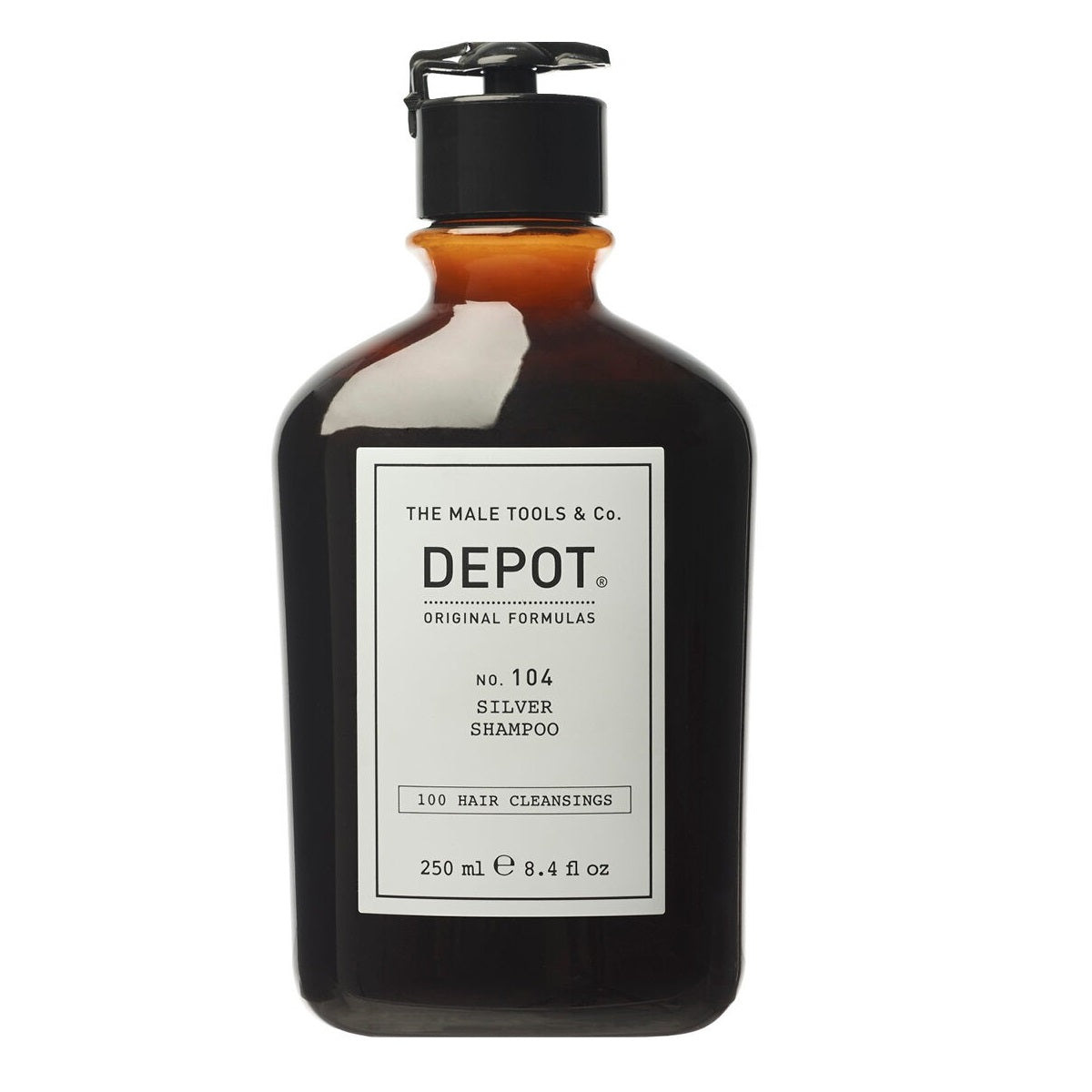 Depot, 100 Hair Cleansing No. 104, Complex botanic, Șampon pentru păr, Pentru neutralizarea tonurilor galbene, 250 ml