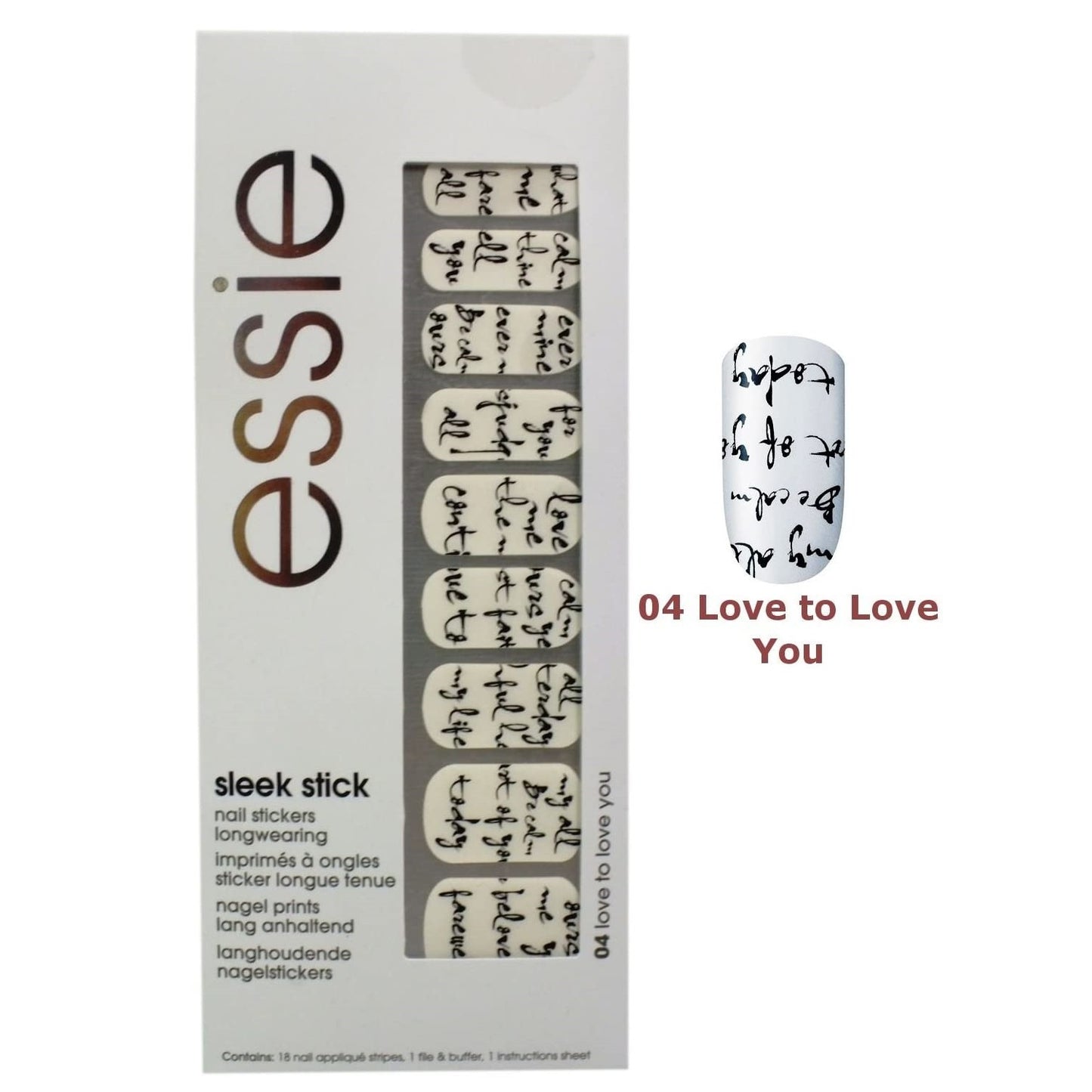 Essie, Sleek Stick, Stickere pentru unghii, 04, Îmi place să te iubesc