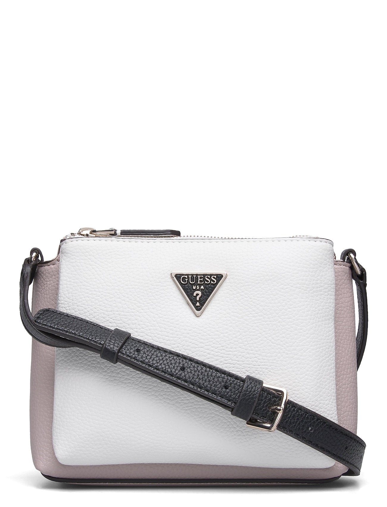 Guess, Becca, Geantă textilă crossbody, Alb Roz, Pentru femei