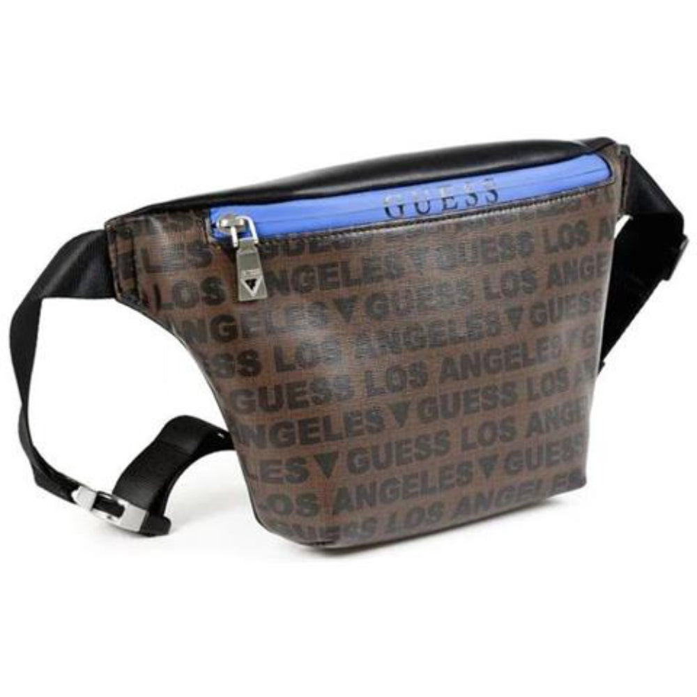 Guess, Dan, Borsetă din textil, Fund, Negru/Maro, Pentru bărbați