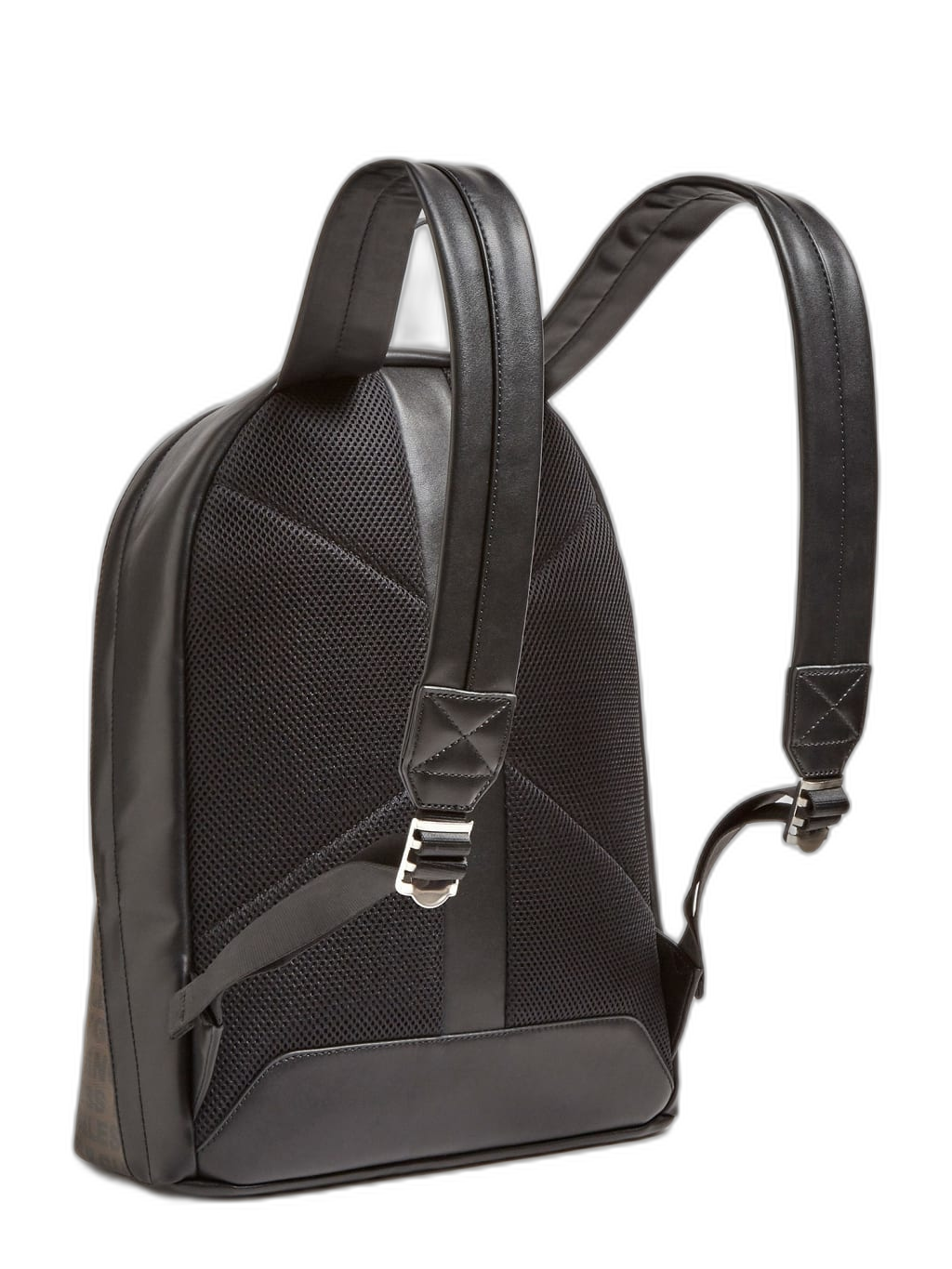 Guess, Dan, Piele sintetică, Rucsac textil, Negru/Maro, Pentru bărbați