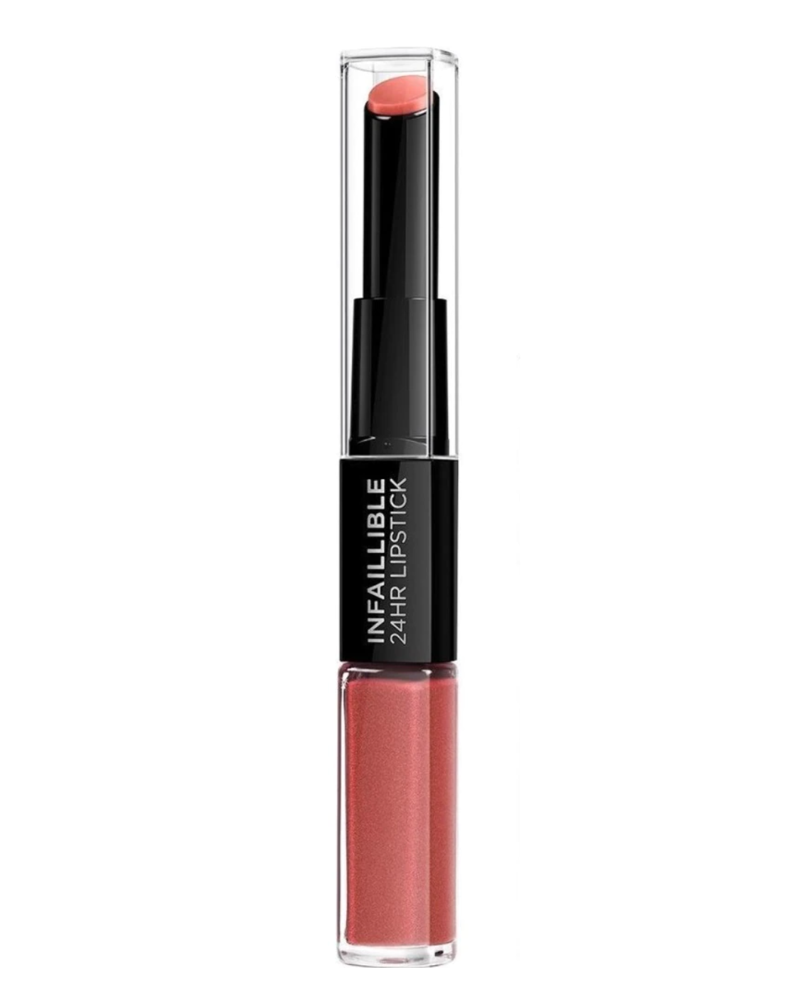 L'Oreal Paris, Infaillible 24H , Ruj cremos & luciu de buze, 404, Coral Constant, 5.6 ml