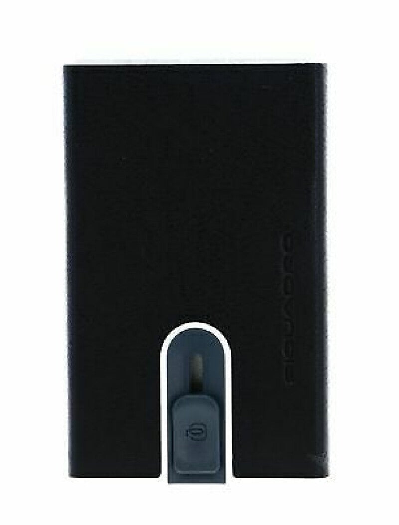 Piquadro, Piquadro, Suport de carduri din piele, PP5358B3R, Negru, Unisex