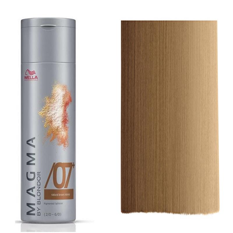 Wella Professionals, Magma By Blondor, Cremă tonifiantă pentru colorarea părului, /07+ Dark Chestnut, Pentru tehnici de foliere și tehnici libere, 120 g