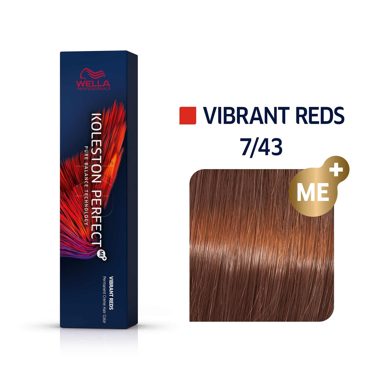 Wella Professionals, Color Touch, Fără amoniac, Vopsea de păr semi-permanentă, 7/43 Vibrant Reds, 60 ml