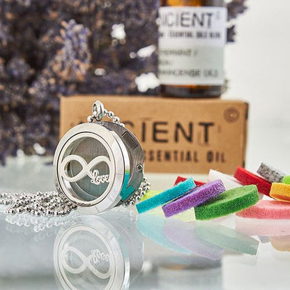 Colier Bijuterie pentru Aromaterapie – Infinity Love 25mm