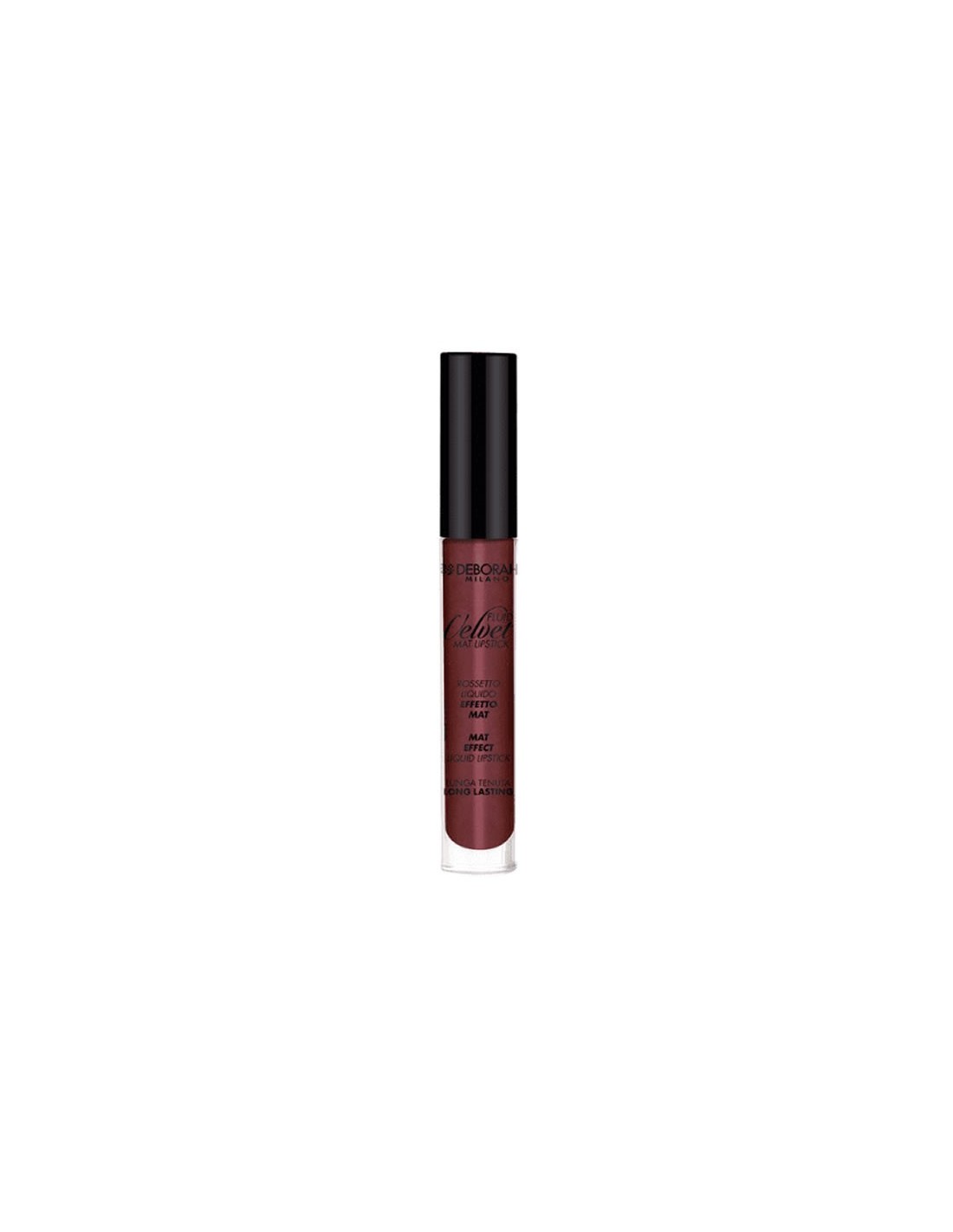 Deborah, Fluid Velvet, Mat, Ruj lichid, 52, Prună, 4.5 g