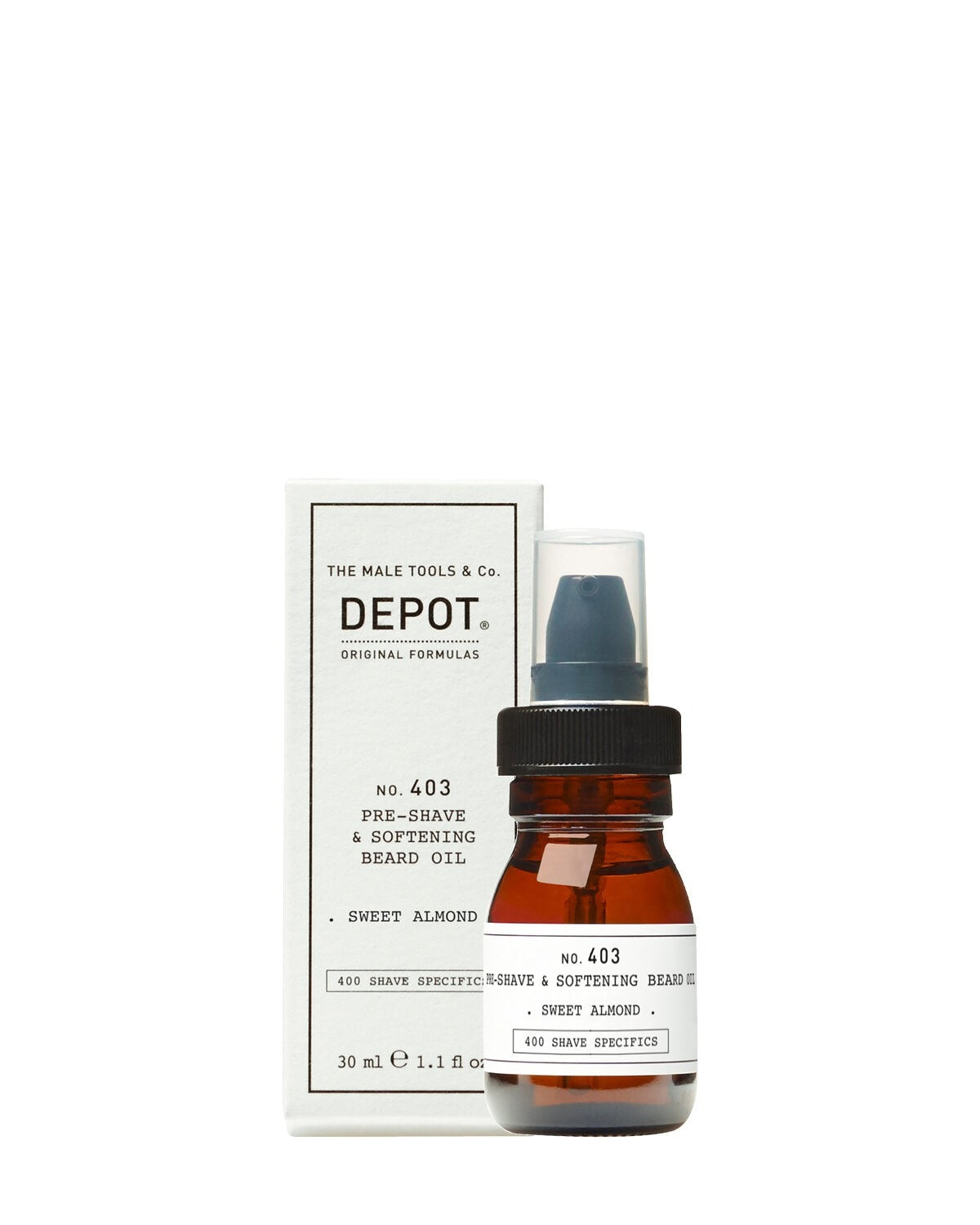 Depot, 400 Shave Specifics No. 403, Migdală dulce, Înmuiere, Ulei pre-ras, 30 ml
