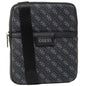 Guess, Dan, Top plat cu fermoar, Geantă textilă crossbody, Negru, Pentru bărbați