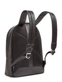 Guess, Dan, Piele sintetică, Rucsac textil, Negru/Maro, Pentru bărbați