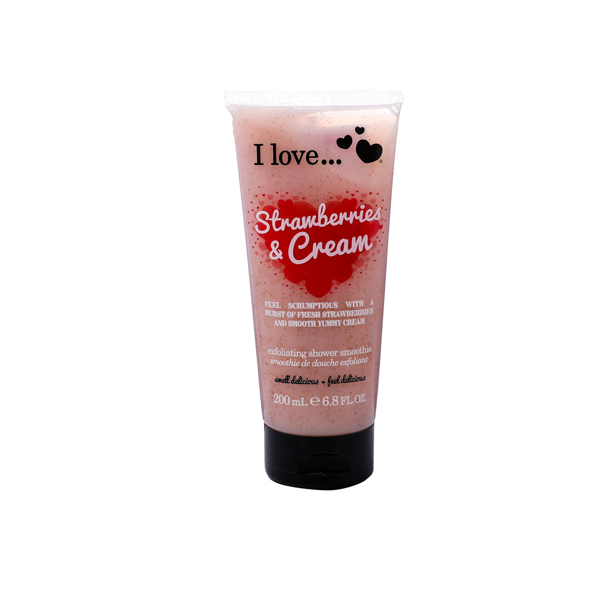 I Love, Strawberries & Cream, Exfoliere, Gel de duș, 200 ml