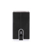 Piquadro, Black Square, Portofel din piele, Sistem de alunecare pătrat cu compact pentru bancnote, PP4891B3R N, Negru, Pentru bărbați