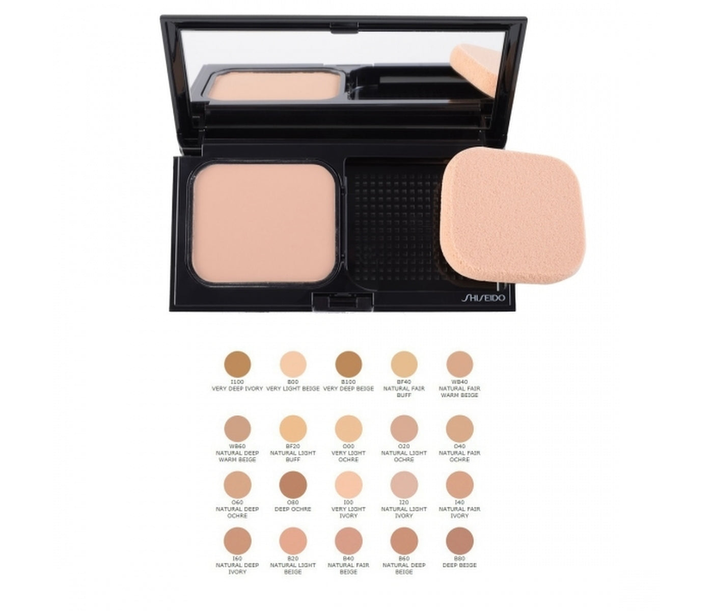 Shiseido, Sheer Matifying Compact, Fără ulei, De lungă durată, Fundație compactă, O20, Ocru natural deschis, SPF 10, Reincărcabilă, 9.8 g