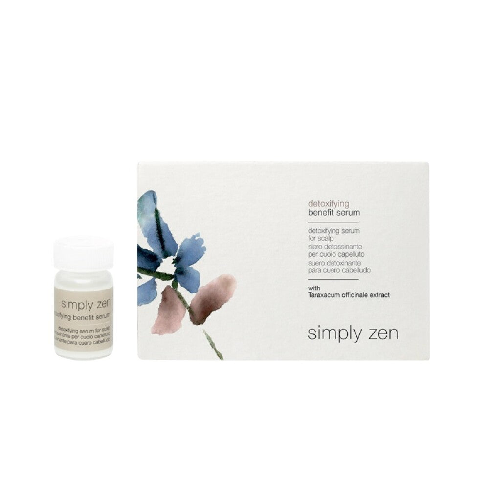 Set, Simply Zen, Detoxifying, Serum de tratament pentru scalp fără clătire, Pentru detoxifiere, 12 buc, 5 ml