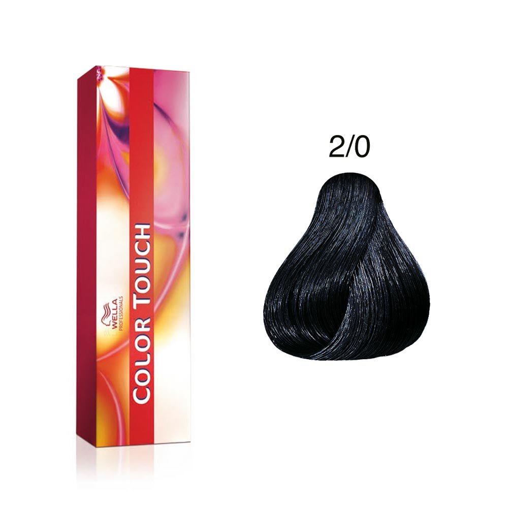 Wella Professionals, Color Touch, Fără amoniac, Vopsea de păr semi-permanentă, 2/0 Black, 60 ml