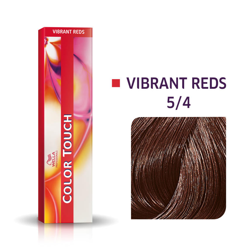 Wella Professionals, Color Touch, Fără amoniac, Vopsea de păr semi-permanentă, 5/4 Light Brown Red, 60 ml