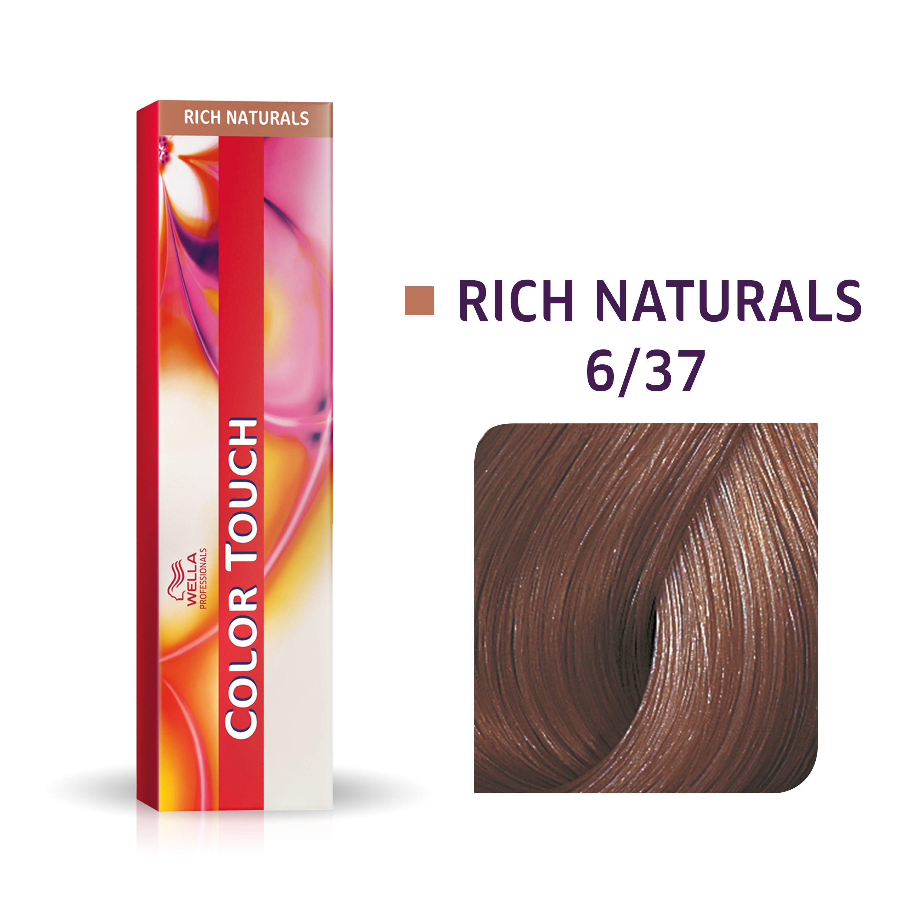 Wella Professionals, Color Touch, Fără amoniac, Vopsea de păr semi-permanentă, 6/37 Dark Blonde Golden Chestnut, 60 ml