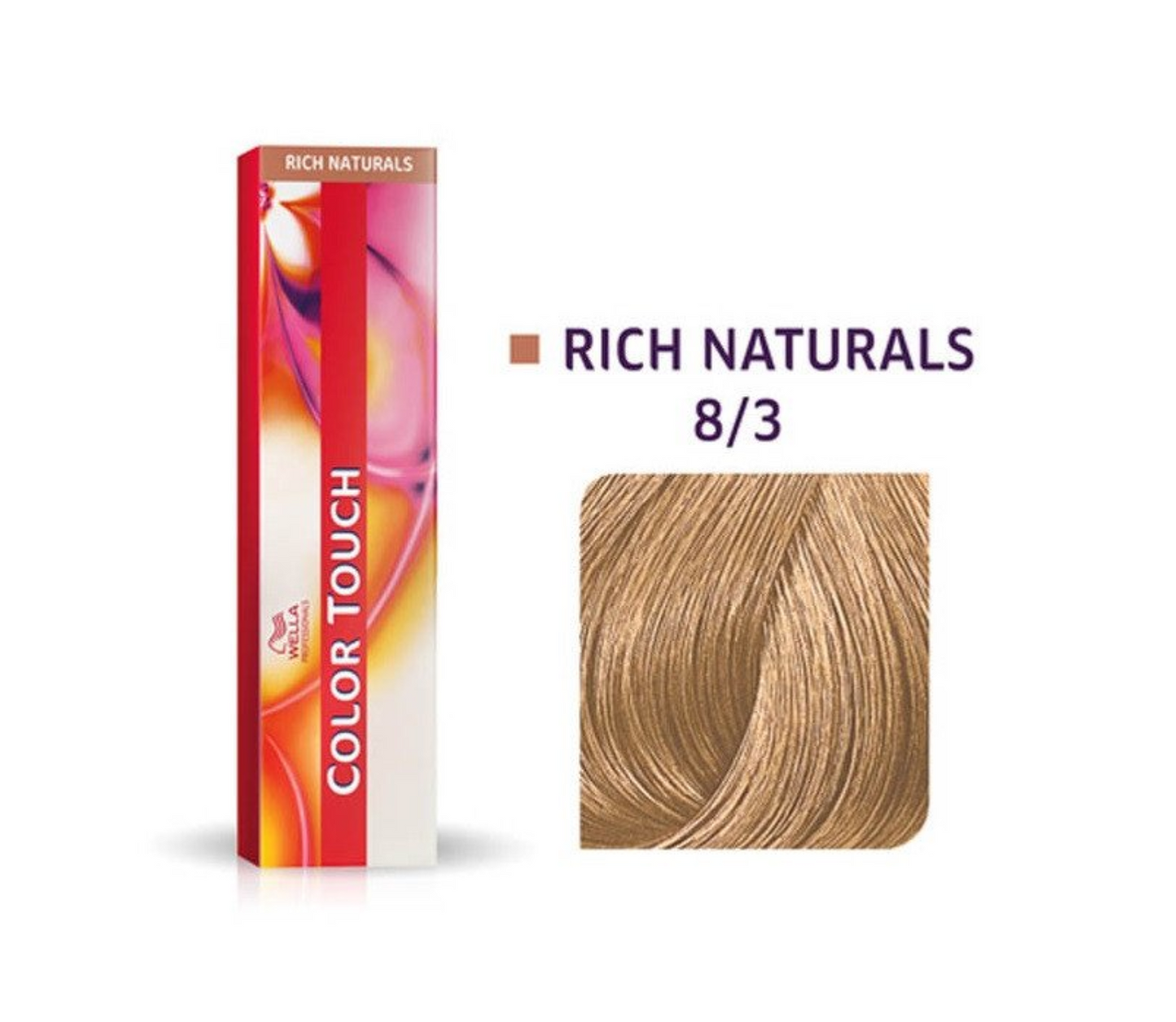 Wella Professionals, Color Touch, Fără amoniac, Vopsea de păr semi-permanentă, 8/3 Golden Light Blonde, 60 ml