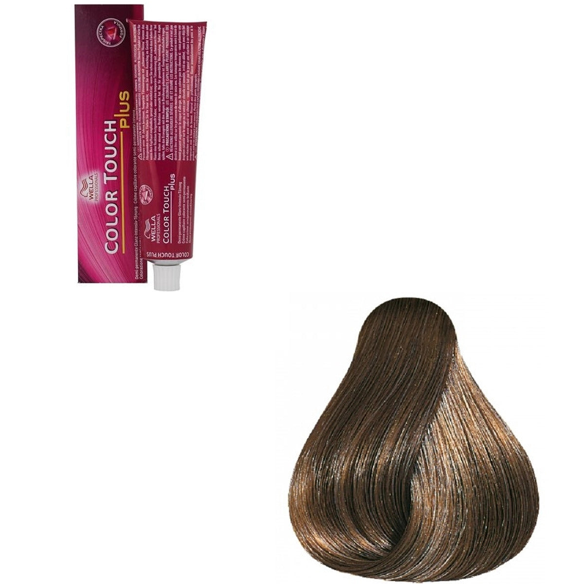 Wella Professionals, Color Touch Plus, Fără amoniac, Vopsea de păr semi-permanentă, 66/07 Dark Blonde Natural Intense Chestnut, 60 ml