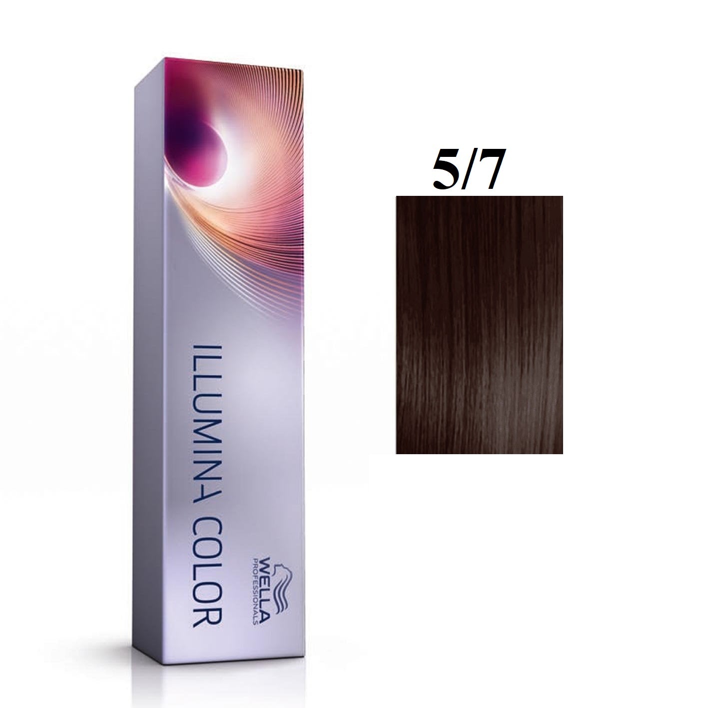 Wella Professionals, Illumina Color, Vopsea permanentă de păr, 5/7 Light Chestnut Brown, 60 ml
