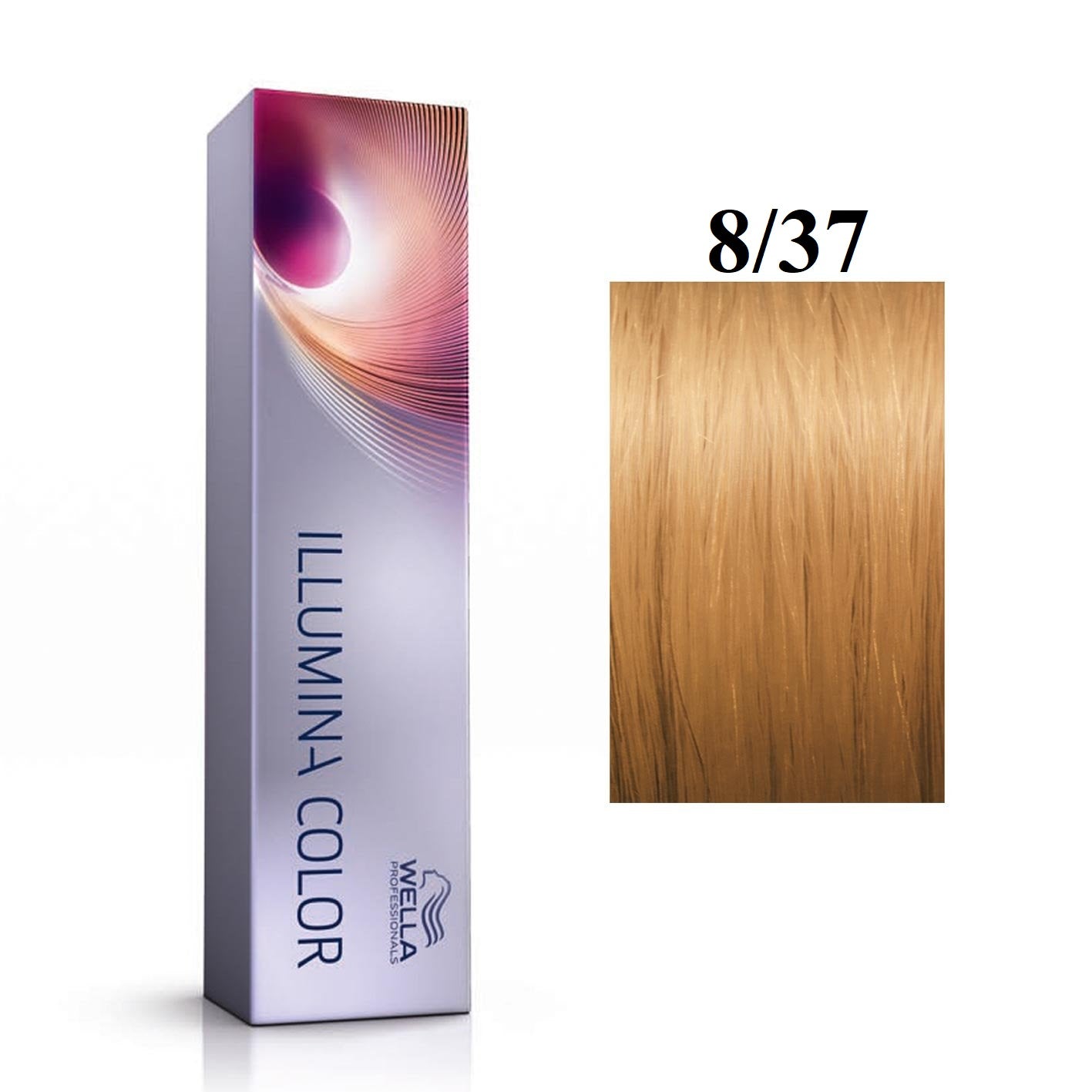 Wella Professionals, Illumina Color, Vopsea permanentă de păr, 8/37 Light Blond Golden Chestnut, 60 ml